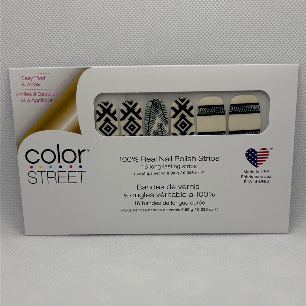 💅 3/$10 -Color Street Nail Strips - Black and Green Patterns - Costa Rica Escape